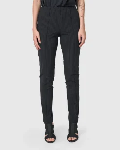Women Alembika Pants & Skirts<Audrey Slim Pants, Pinstripes