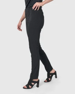 Women Alembika Pants & Skirts<Audrey Slim Pants, Pinstripes