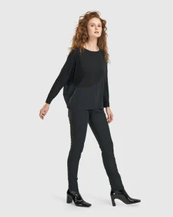 Women Alembika Pants & Skirts<Audrey Slim Pants, Pinstripes