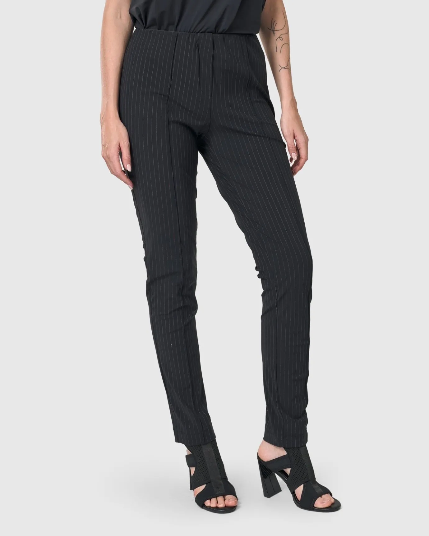 Women Alembika Plus<Audrey Slim Pants, Pinstripes