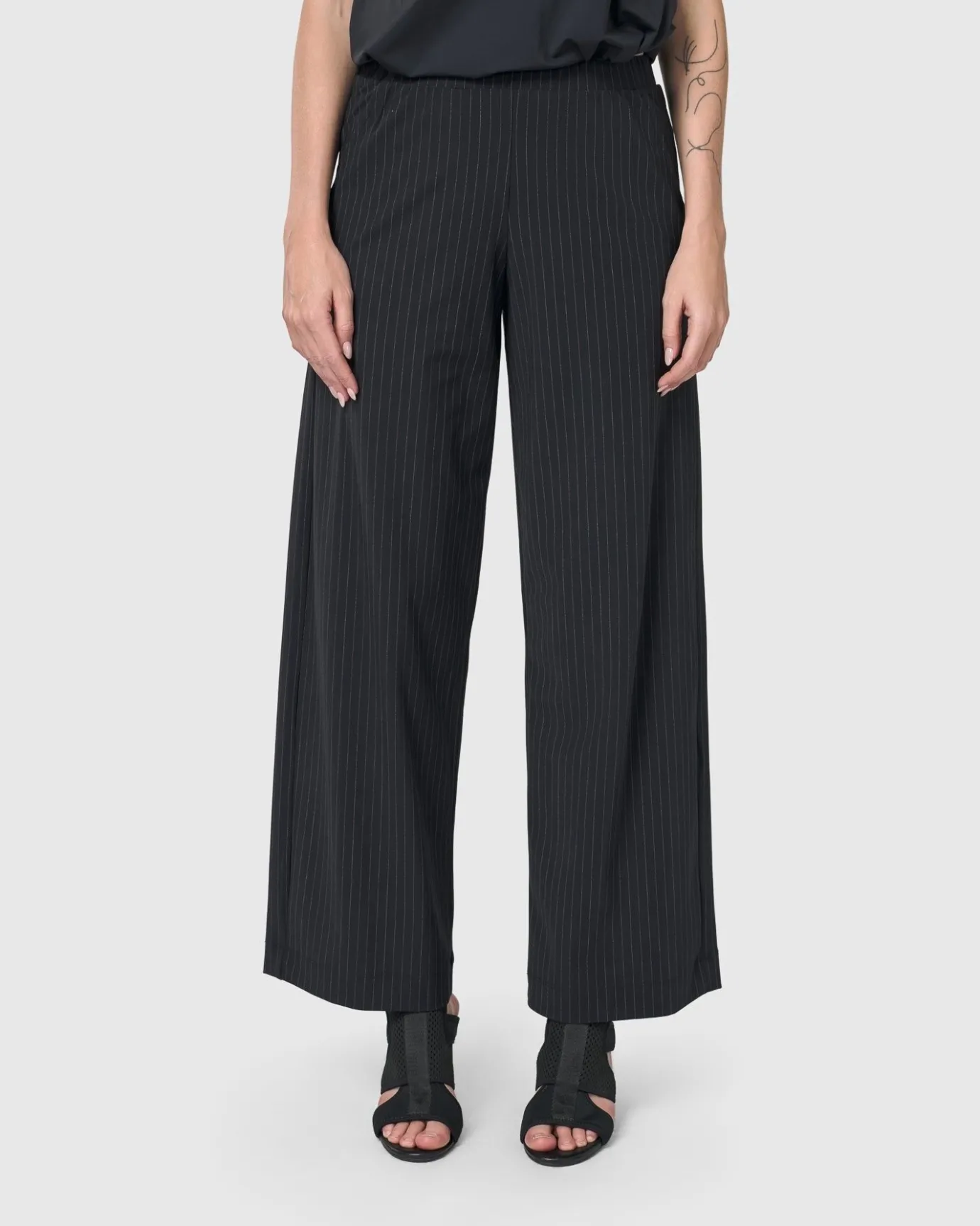 Women Alembika Plus<Audrey Straight Leg Pants, Pinstripes