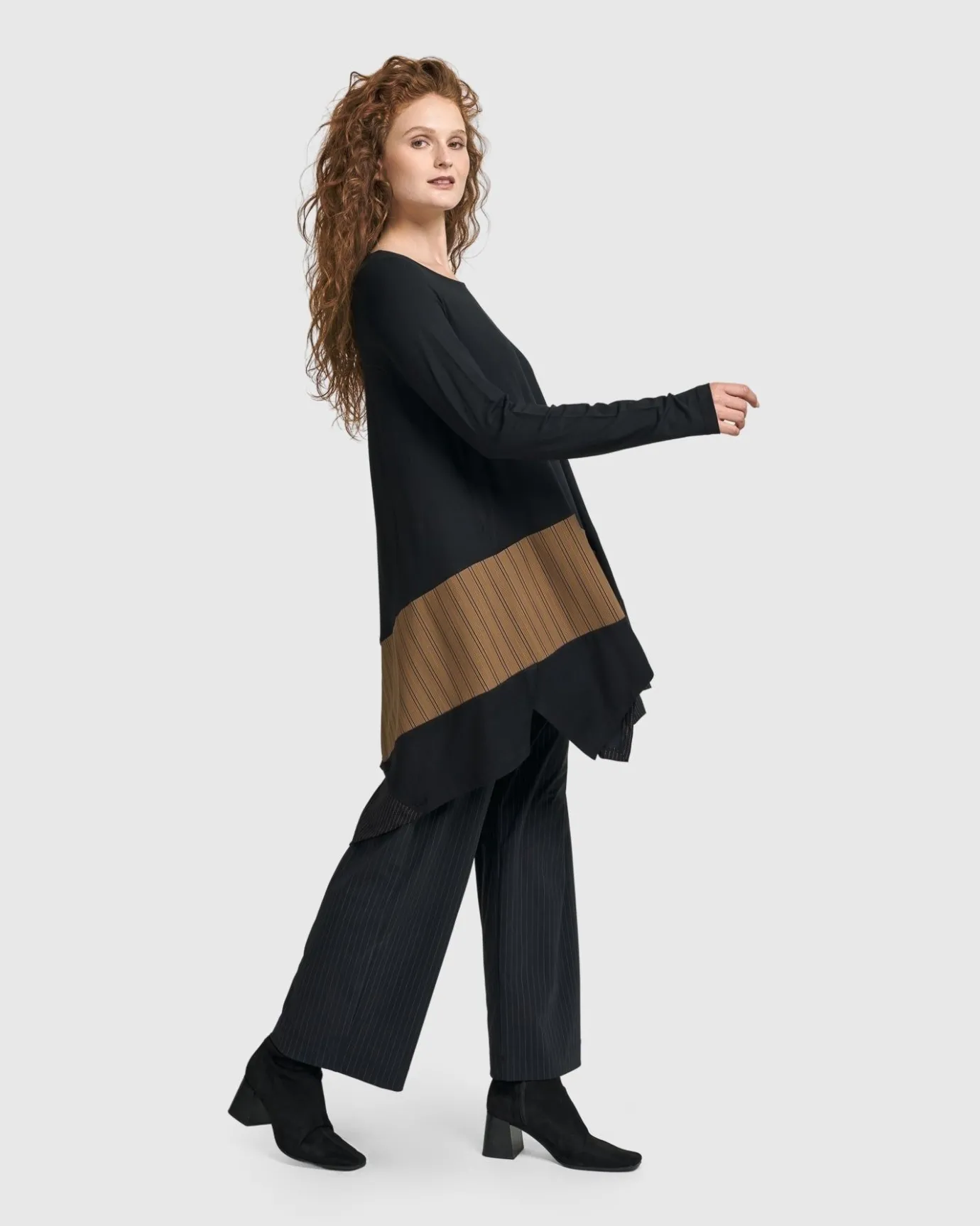 Women Alembika Plus<Audrey Straight Leg Pants, Pinstripes