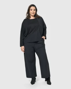 Women Alembika Plus<Audrey Straight Leg Pants, Pinstripes
