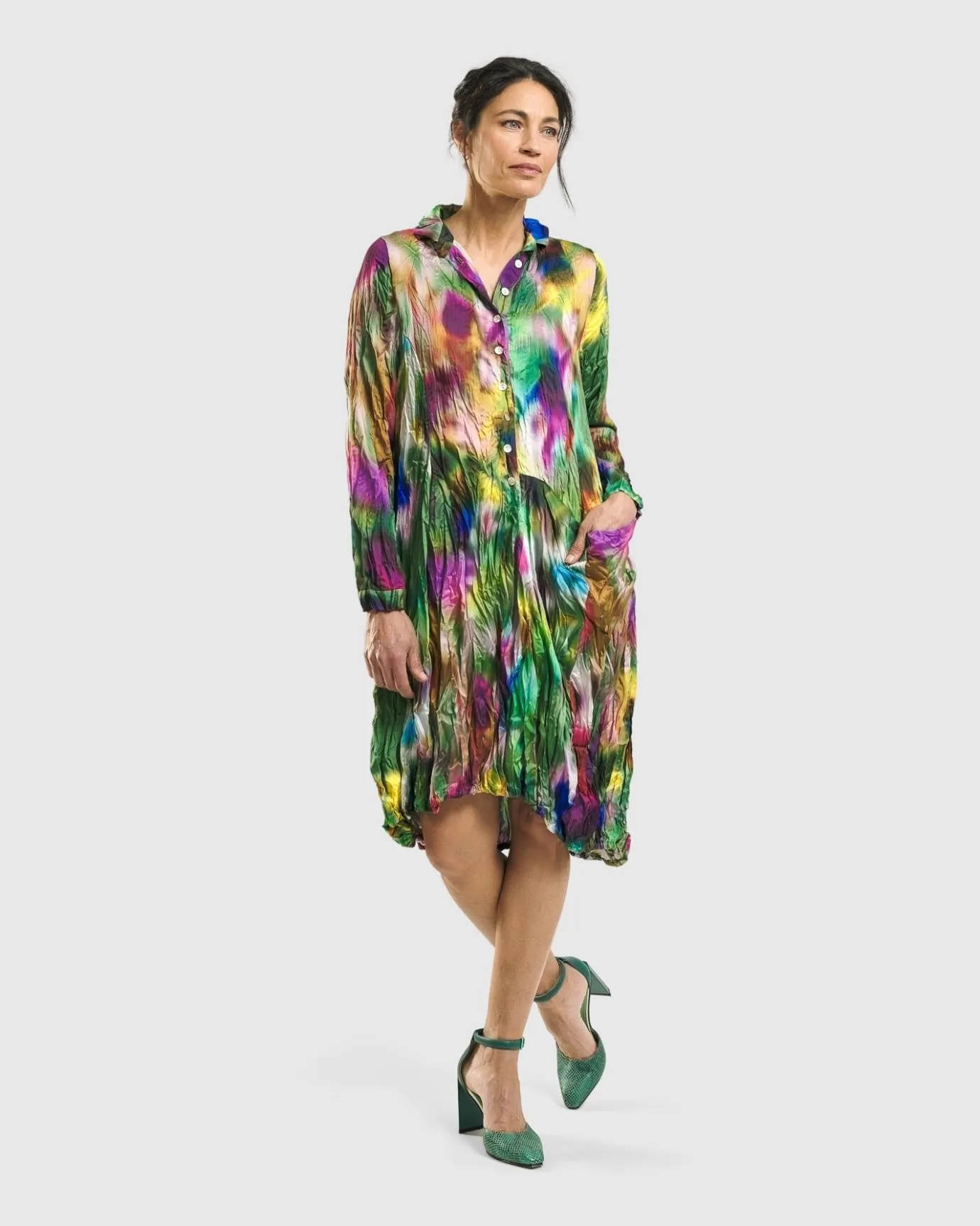 Women Alembika Dresses<Aurora Wonderful Pocket Dress, Watercolor
