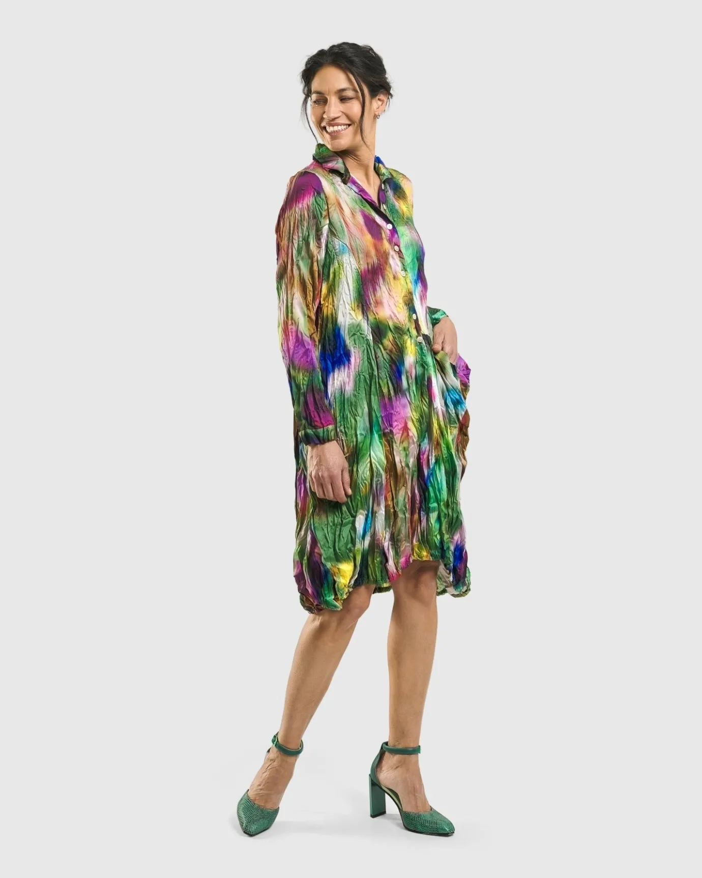 Women Alembika Dresses<Aurora Wonderful Pocket Dress, Watercolor