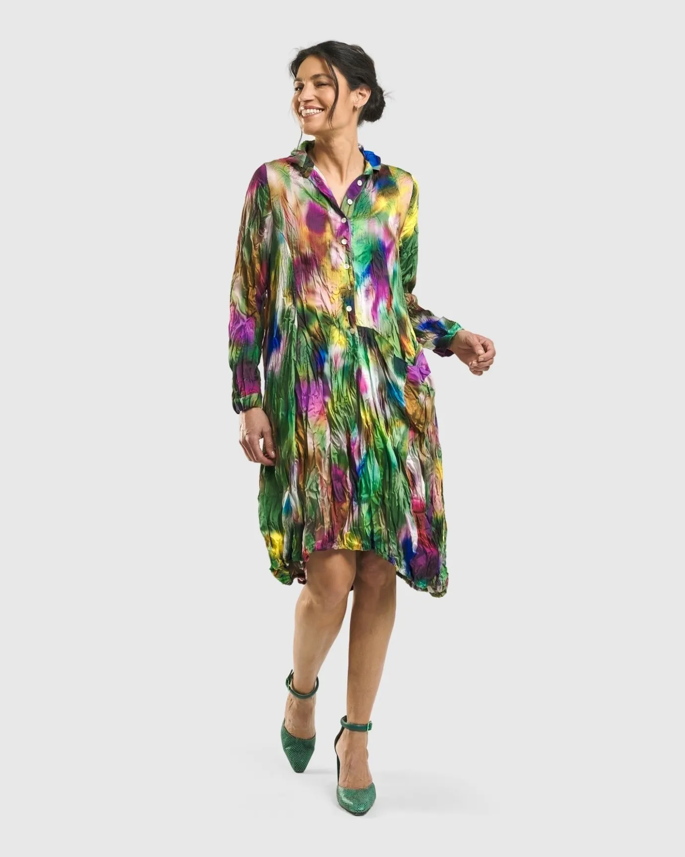 Women Alembika Dresses<Aurora Wonderful Pocket Dress, Watercolor
