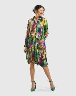 Women Alembika Plus<Aurora Wonderful Pocket Dress, Watercolor