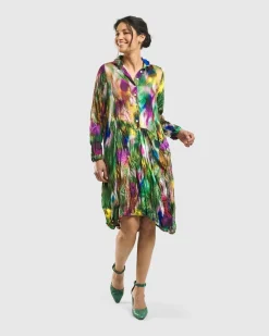 Women Alembika Plus<Aurora Wonderful Pocket Dress, Watercolor