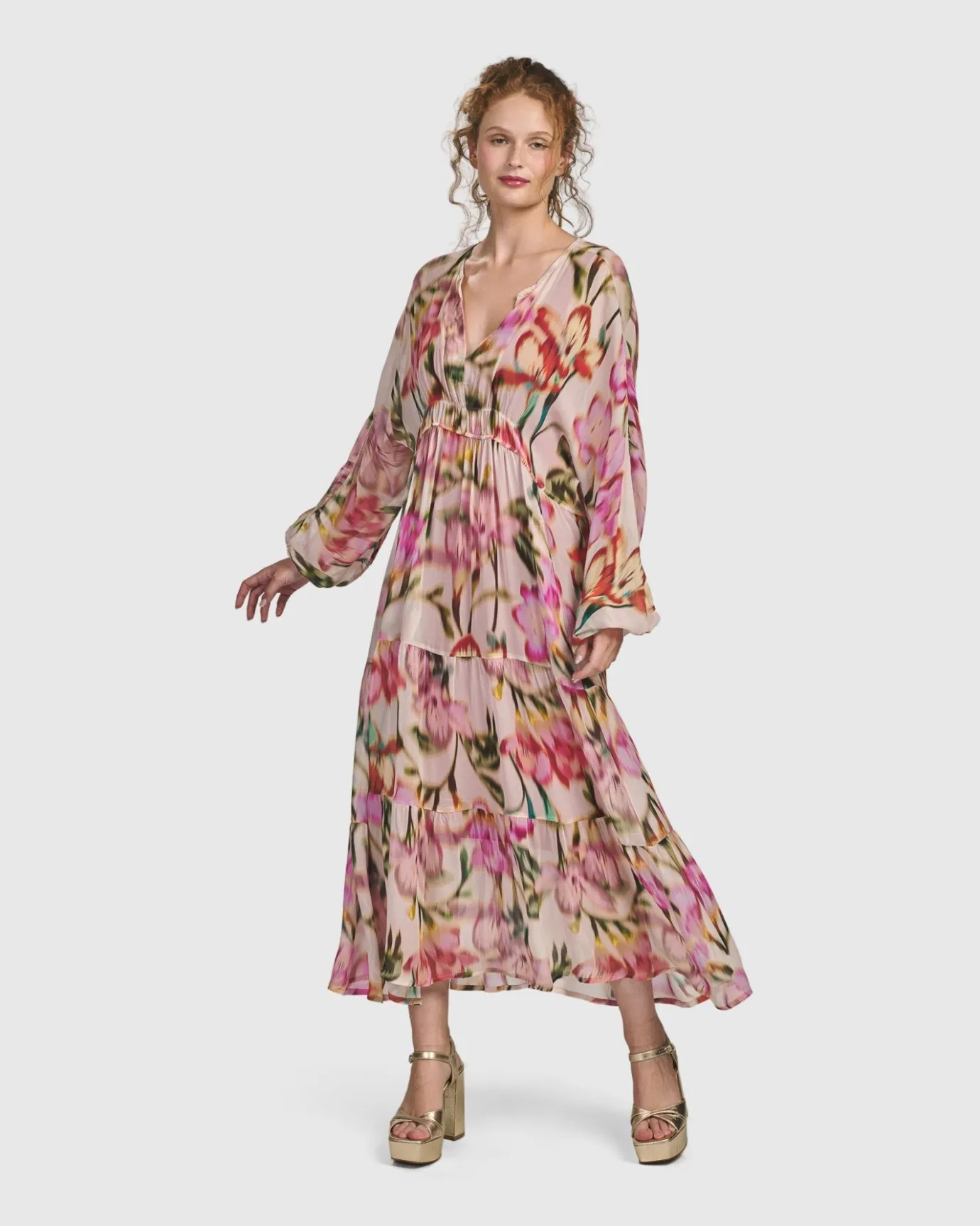 Women Alembika Dresses<Azalea Chiffon Maxi Dress, Floral