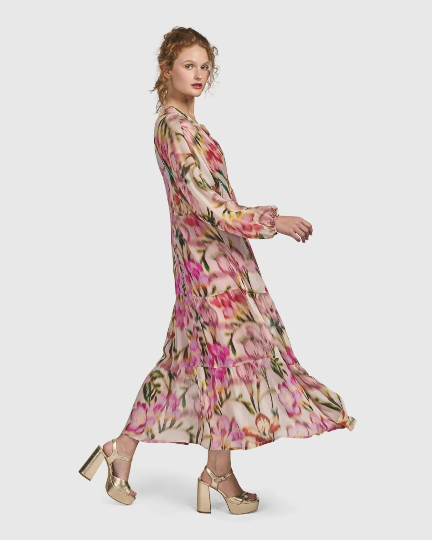 Women Alembika Dresses<Azalea Chiffon Maxi Dress, Floral