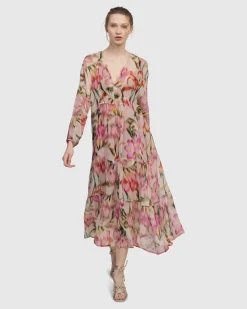 Women Alembika Dresses<Azalea Chiffon Maxi Dress, Floral