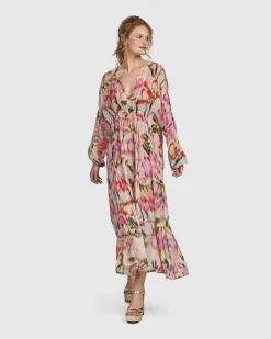 Women Alembika Dresses<Azalea Chiffon Maxi Dress, Floral