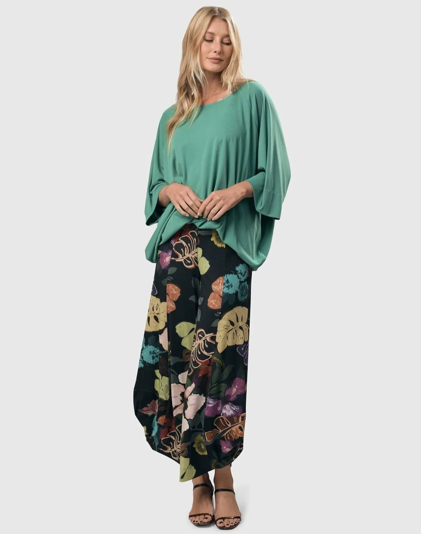 Women Alembika Pants & Skirts<Bali Punto Pants, Leaves Multi