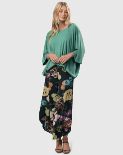 Women Alembika Plus<Bali Punto Pants, Leaves Multi