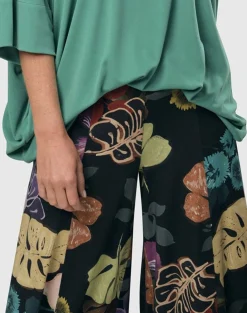 Women Alembika Plus<Bali Punto Pants, Leaves Multi