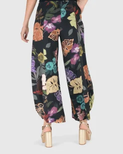 Women Alembika Plus<Bali Punto Pants, Leaves Multi