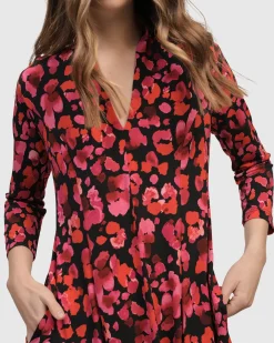 Women Alembika Plus<Begonia Cocoon Dress, Petals
