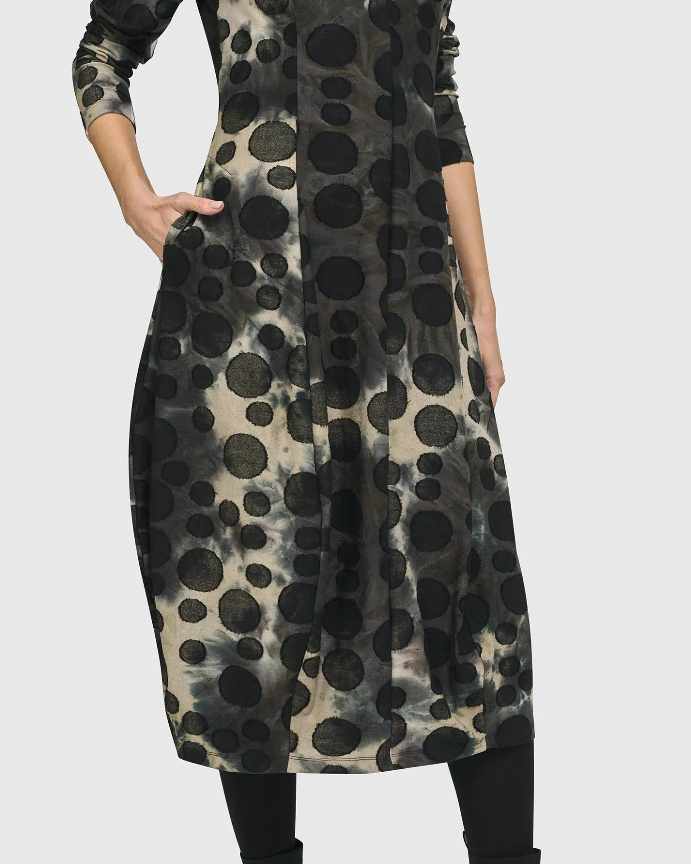 Women Alembika Plus<Bermuda Cocoon Dress, Coffee