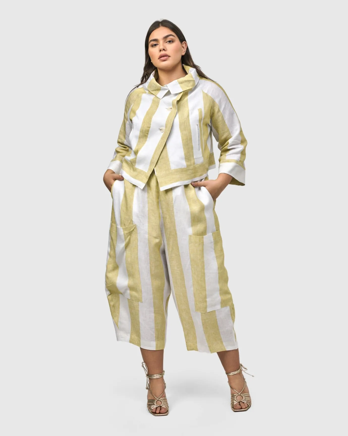Women Alembika Plus<Boardwalk Pants, Citron