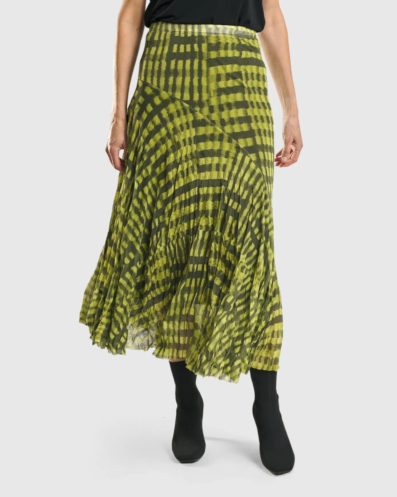 Women Alembika Plus<Bohemia Swing Skirt, Yellow