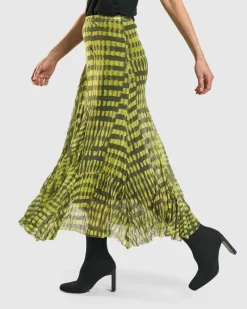 Women Alembika Plus<Bohemia Swing Skirt, Yellow