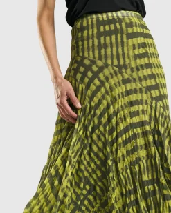 Women Alembika Plus<Bohemia Swing Skirt, Yellow