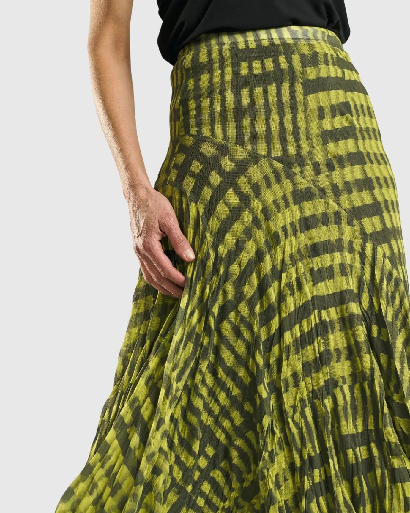 Women Alembika Plus<Bohemia Swing Skirt, Yellow