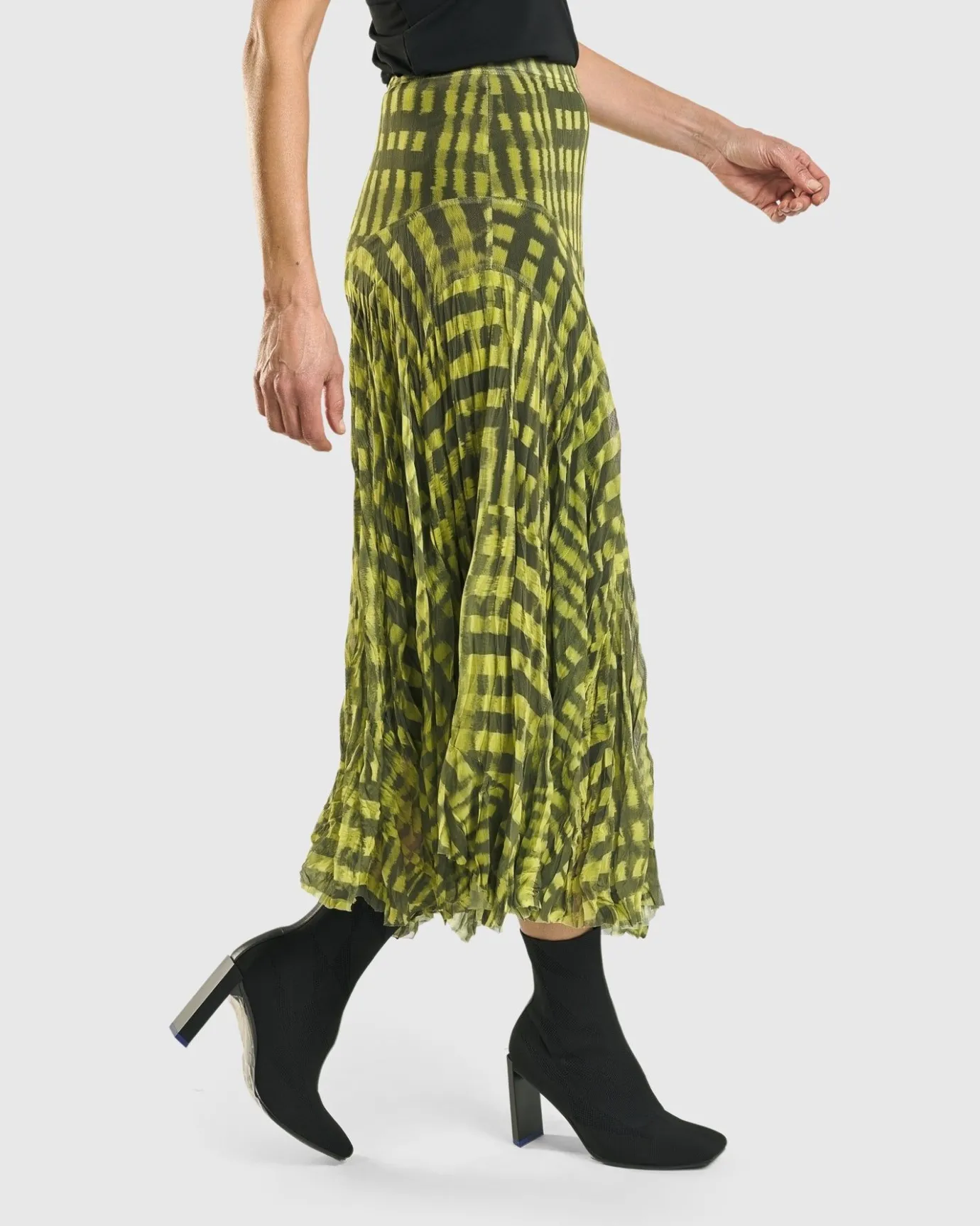 Women Alembika Plus<Bohemia Swing Skirt, Yellow
