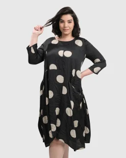 Women Alembika Plus<Bold Dot, Wonderful Dress, Moon