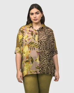 Women Alembika Plus<Bon Voyage Button Down Shirt, Mix