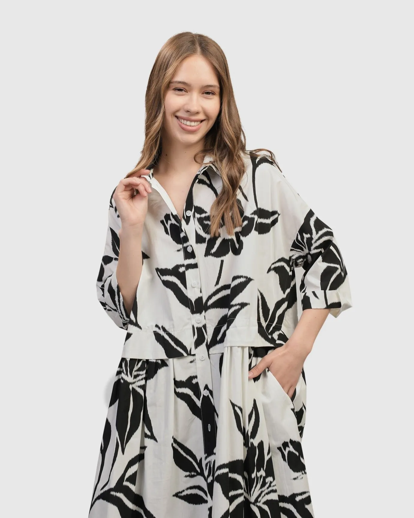 Women Alembika Tops & Tunics<Botanica Oversized Babydoll Top, Lilly
