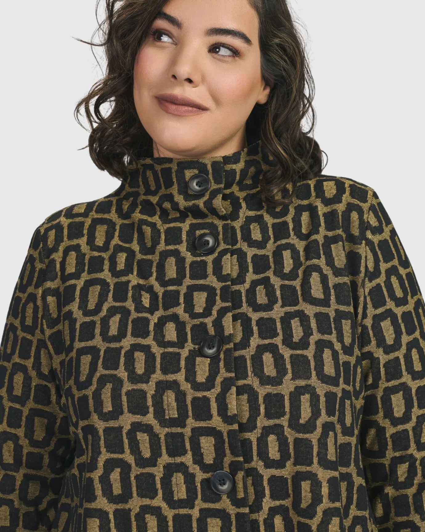 Women Alembika Plus<Boutique Swing Jacket, Ochre