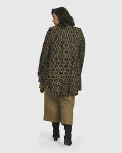 Women Alembika Plus<Boutique Swing Jacket, Ochre