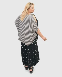 Women Alembika Plus<Boxy Dolman Cutout Top, Squares