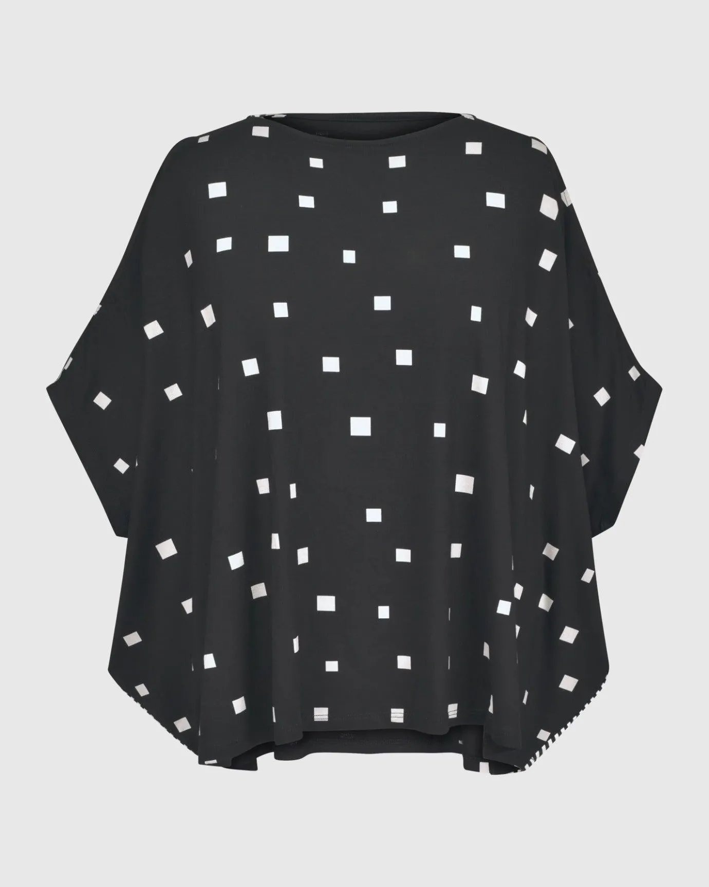 Women Alembika Plus<Boxy Dolman Cutout Top, Squares