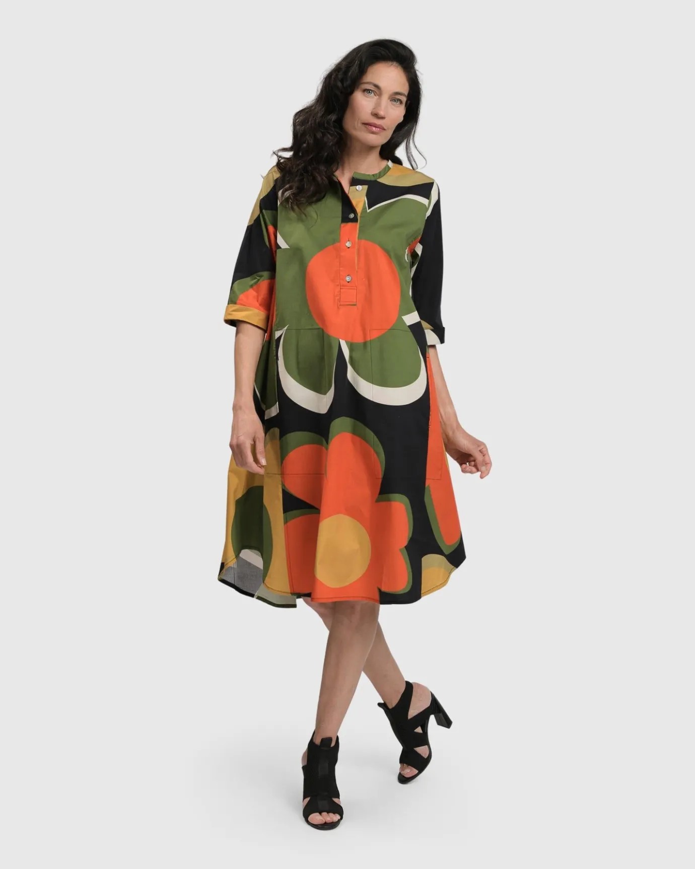 Women Alembika Plus<Brenda Oversized Shirt Dress, Floral