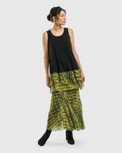 Women Alembika Plus<Busy Bee Sleeveless Tunic Top, Yellow