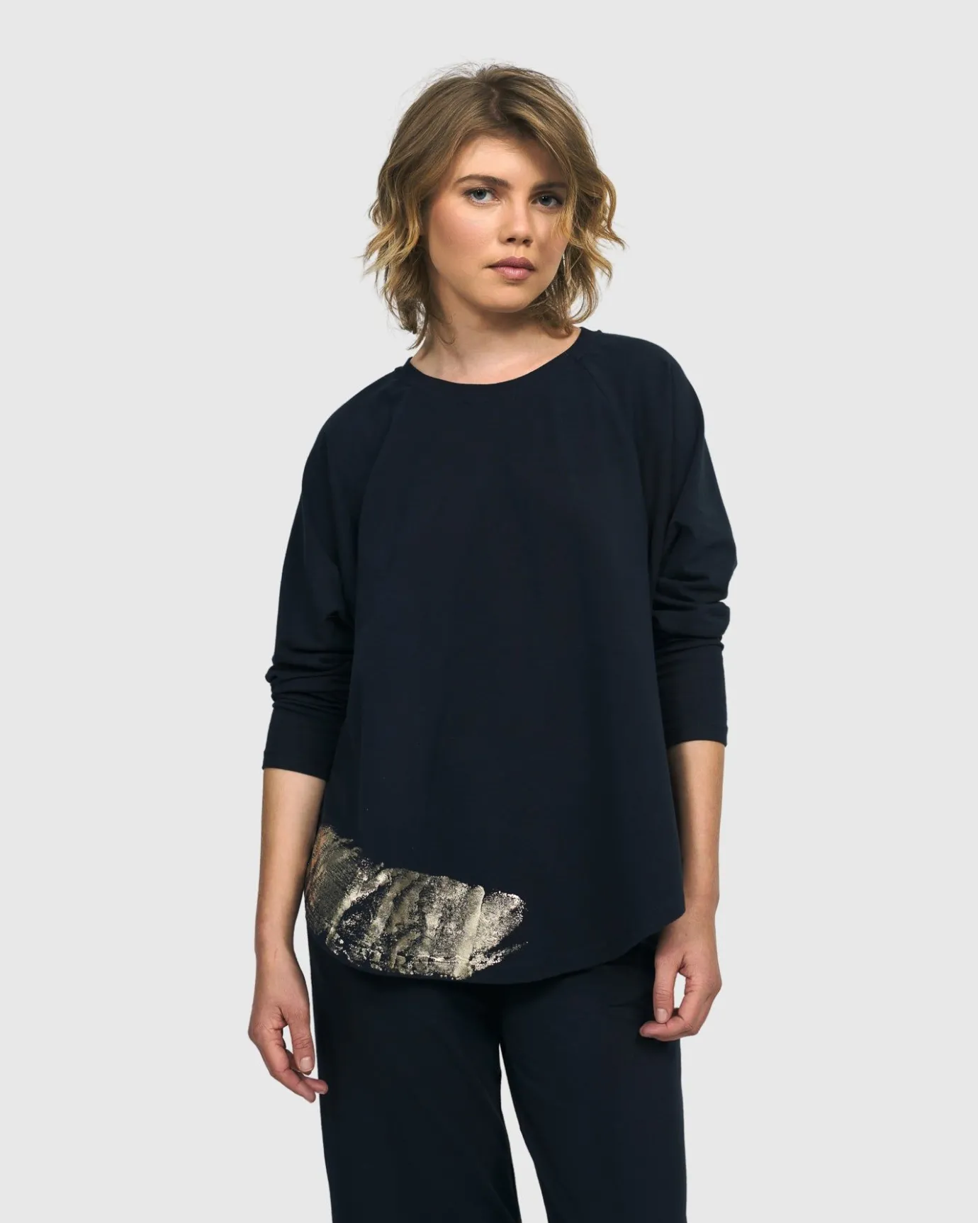 Women Alembika Plus<Calumet Relaxed Top, Navy