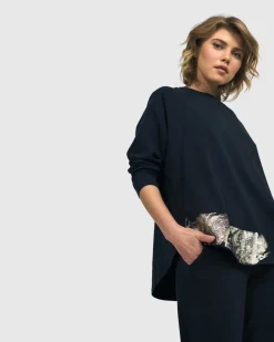 Women Alembika Plus<Calumet Relaxed Top, Navy