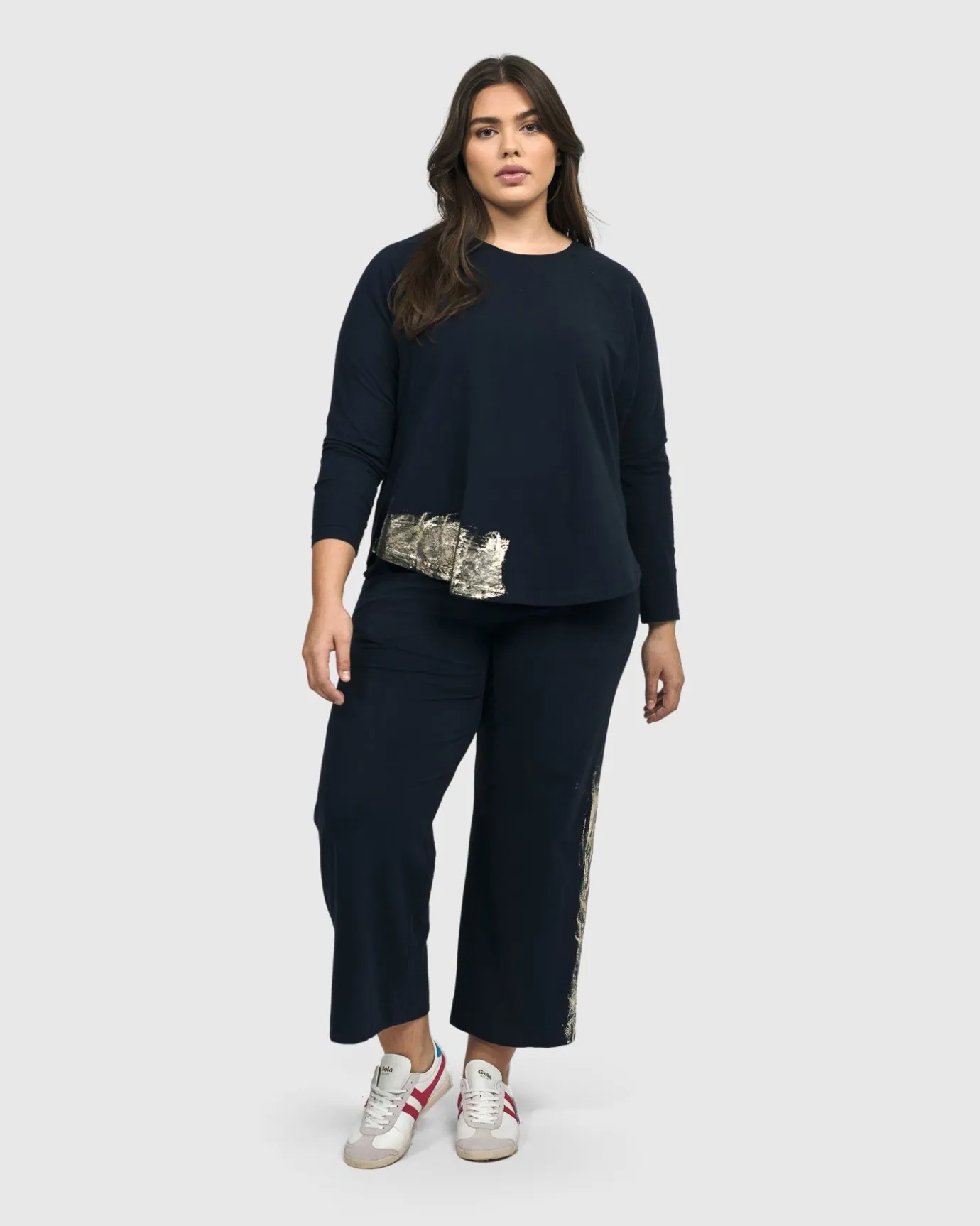 Women Alembika Plus<Calumet Relaxed Top, Navy