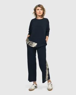 Women Alembika Tops & Tunics<Calumet Relaxed Top, Navy