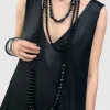 Women Alembika Jewelry<Catania Bead Necklace, Black