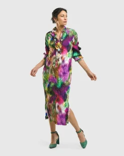 Women Alembika Dresses<Celestia Crinkle Dress, Watercolor