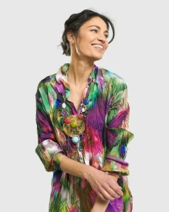 Women Alembika Dresses<Celestia Crinkle Dress, Watercolor