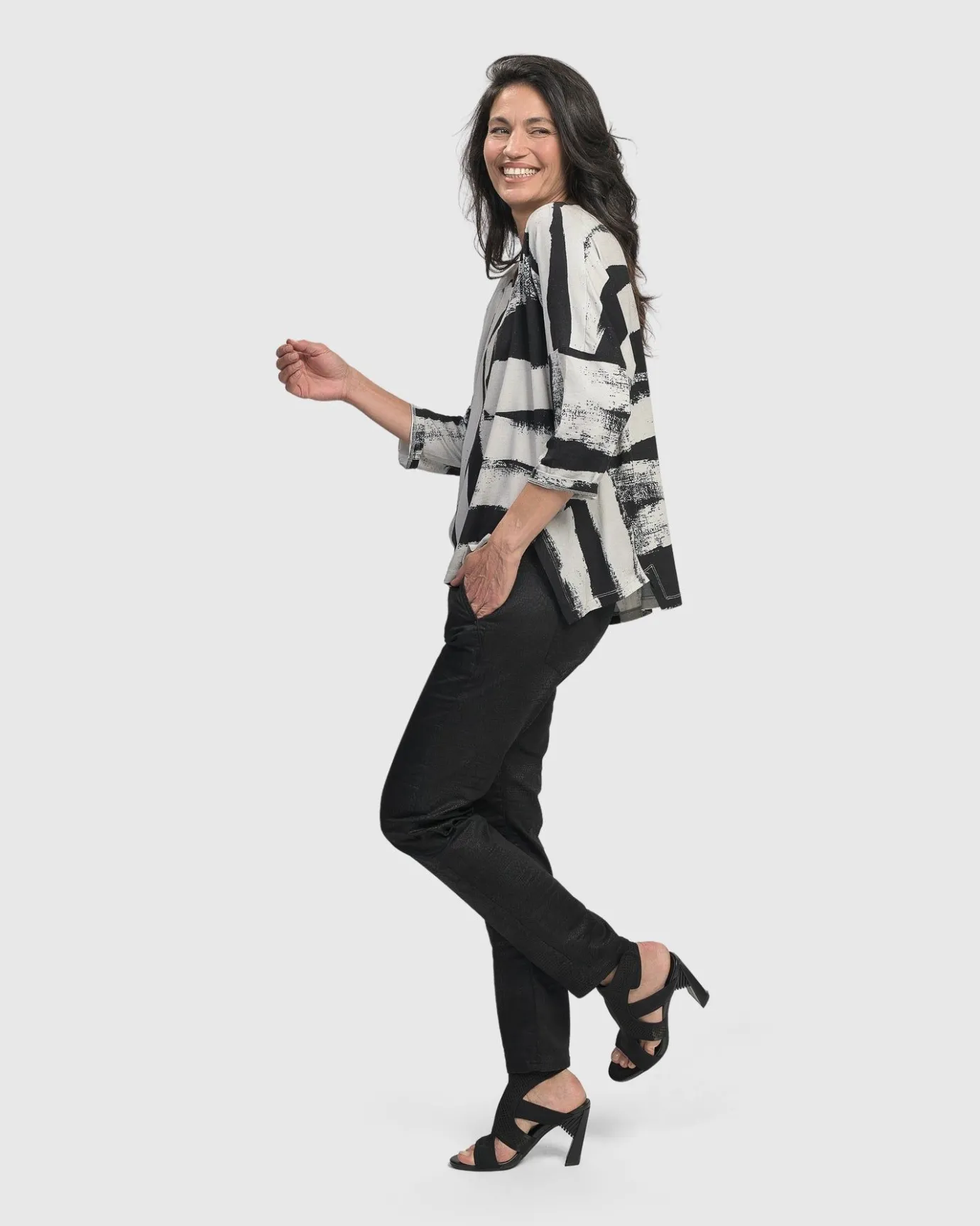 Women Alembika Plus<Charisma, Cutaway Boxy Top, Grunge
