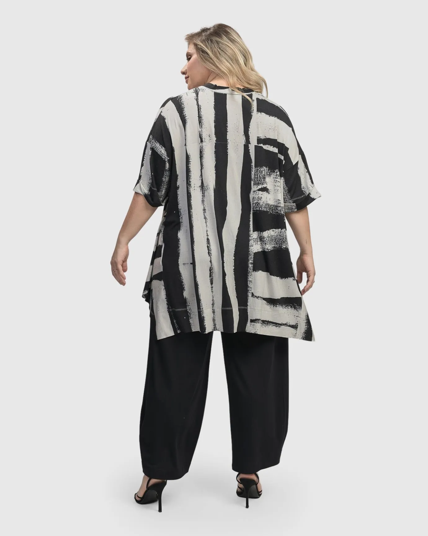 Women Alembika Tops & Tunics<Charisma V Neck Hi-Lo Trapeze Top, Grunge