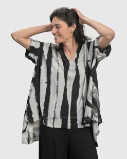 Women Alembika Plus<Charisma V Neck Hi-Lo Trapeze Top, Grunge