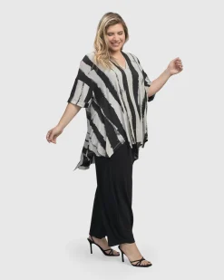 Women Alembika Plus<Charisma V Neck Hi-Lo Trapeze Top, Grunge