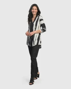 Women Alembika Plus<Charisma V Neck Tunic Top, Grunge