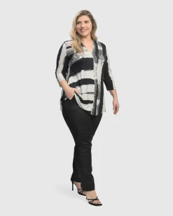 Women Alembika Plus<Charisma V Neck Tunic Top, Grunge